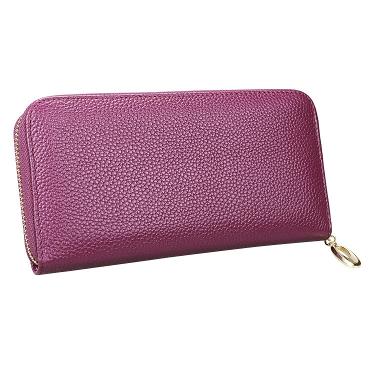 906 Antimagnetic RFID Litchi Texture Women Large Capacity Hand Wallet Purse Phone Bag with Card Slots(Purple) - Antimagnetic RFID Package by PMC TechLife | Online Shopping South Africa | PMC TechLife | Buy Now Pay Later Mobicred