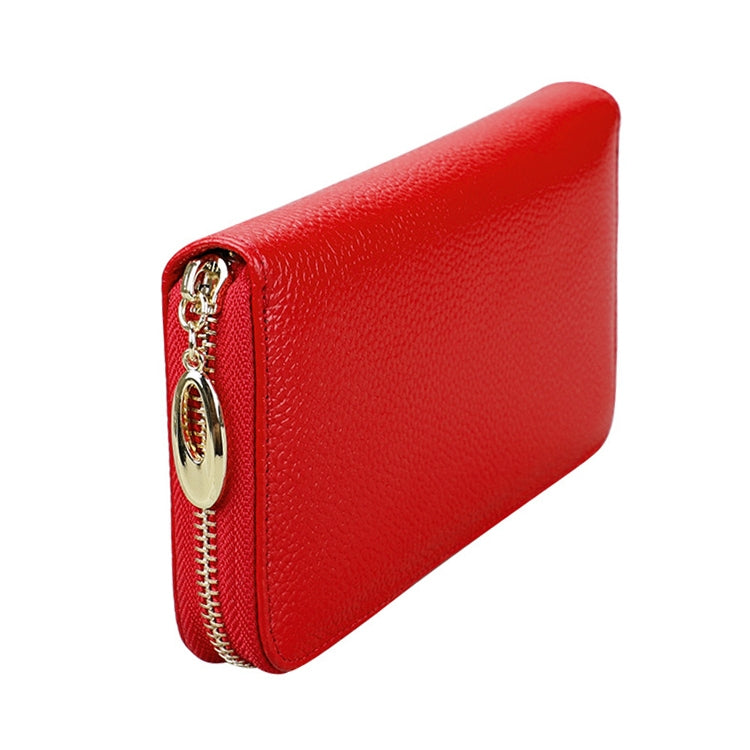 906 Antimagnetic RFID Litchi Texture Women Large Capacity Hand Wallet Purse Phone Bag with Card Slots(Red) - Antimagnetic RFID Package by PMC TechLife | Online Shopping South Africa | PMC TechLife | Buy Now Pay Later Mobicred