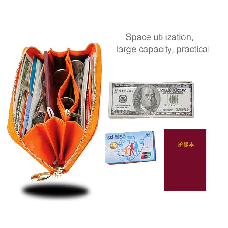 906 Antimagnetic RFID Litchi Texture Women Large Capacity Hand Wallet Purse Phone Bag with Card Slots(Red) - Antimagnetic RFID Package by PMC TechLife | Online Shopping South Africa | PMC TechLife | Buy Now Pay Later Mobicred