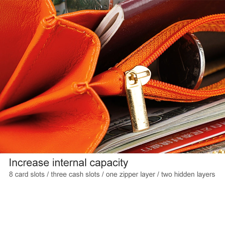 906 Antimagnetic RFID Litchi Texture Women Large Capacity Hand Wallet Purse Phone Bag with Card Slots(Brown) - Antimagnetic RFID Package by PMC TechLife | Online Shopping South Africa | PMC TechLife | Buy Now Pay Later Mobicred