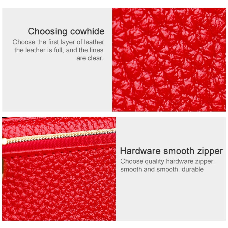 2013 Antimagnetic RFID Multifunctional Litchi Texture Women Large Capacity Hand Wallet with Card Slots (Rose Red) - Antimagnetic RFID Package by PMC TechLife | Online Shopping South Africa | PMC TechLife | Buy Now Pay Later Mobicred