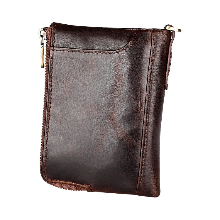 3533 Antimagnetic RFID Top-grain Leather Crazy Horse Texture Men Business Leisure Wallet (Coffee) - Antimagnetic RFID Package by PMC TechLife | Online Shopping South Africa | PMC TechLife | Buy Now Pay Later Mobicred