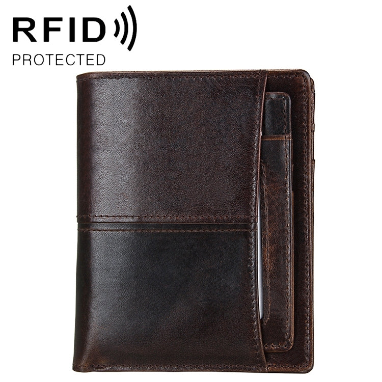 8232 Antimagnetic RFID Men Oil Wax Leather Wallet with Detachable Card Holder - Antimagnetic RFID Package by PMC TechLife | Online Shopping South Africa | PMC TechLife | Buy Now Pay Later Mobicred