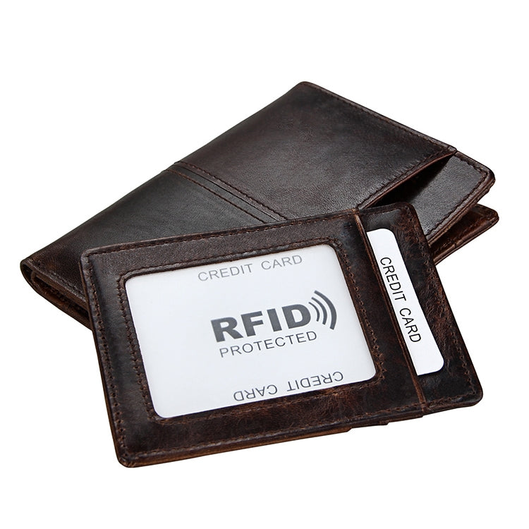 8232 Antimagnetic RFID Men Oil Wax Leather Wallet with Detachable Card Holder - Antimagnetic RFID Package by PMC TechLife | Online Shopping South Africa | PMC TechLife | Buy Now Pay Later Mobicred