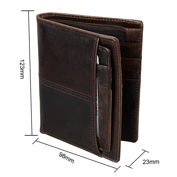 8232 Antimagnetic RFID Men Oil Wax Leather Wallet with Detachable Card Holder - Antimagnetic RFID Package by PMC TechLife | Online Shopping South Africa | PMC TechLife | Buy Now Pay Later Mobicred