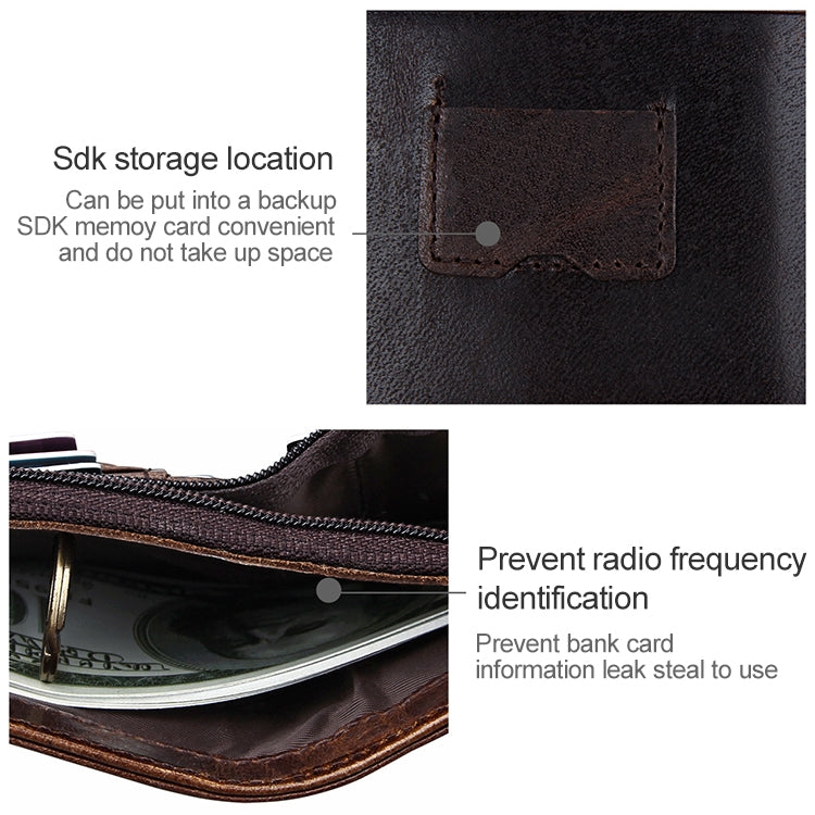 8232 Antimagnetic RFID Men Oil Wax Leather Wallet with Detachable Card Holder - Antimagnetic RFID Package by PMC TechLife | Online Shopping South Africa | PMC TechLife | Buy Now Pay Later Mobicred