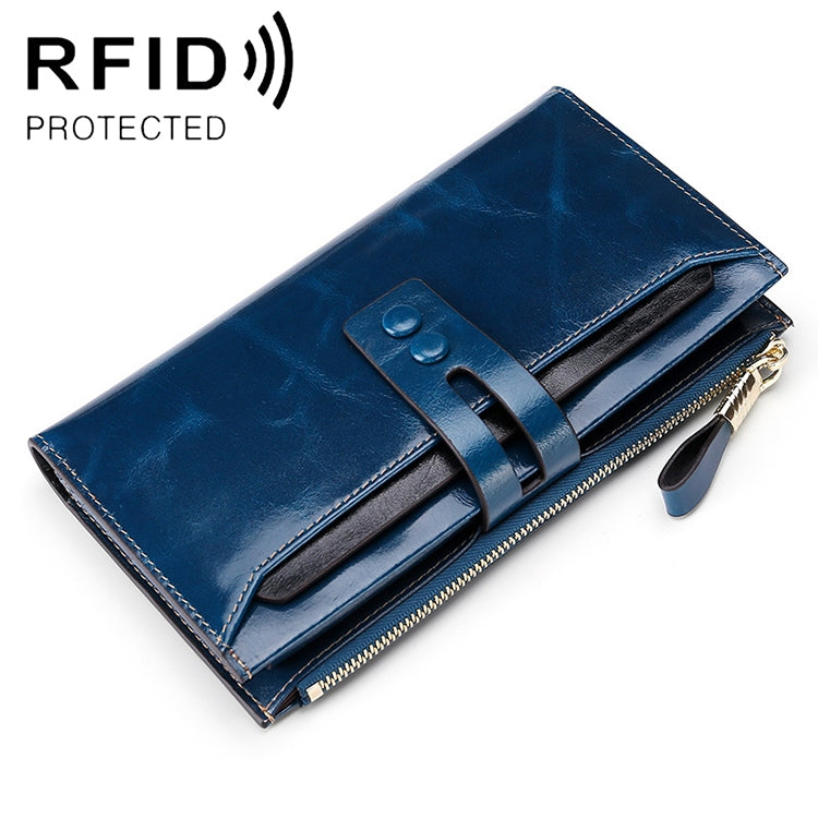 8239 Antimagnetic RFID Multi-function Leather Lady Wallet Large-capacity Purse with Detachable Card Holder(Blue) - Antimagnetic RFID Package by PMC TechLife | Online Shopping South Africa | PMC TechLife | Buy Now Pay Later Mobicred