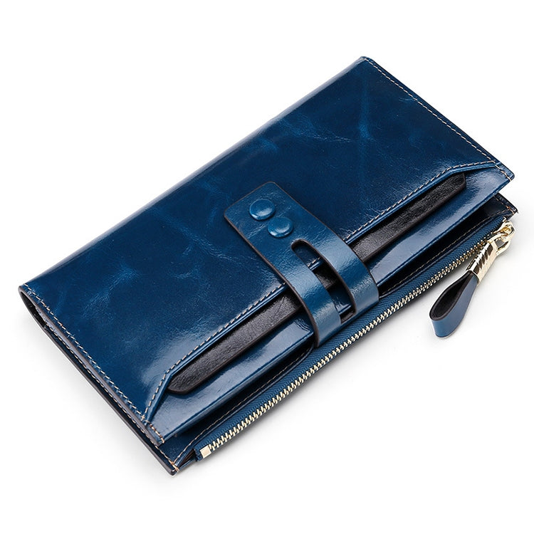 8239 Antimagnetic RFID Multi-function Leather Lady Wallet Large-capacity Purse with Detachable Card Holder(Blue) - Antimagnetic RFID Package by PMC TechLife | Online Shopping South Africa | PMC TechLife | Buy Now Pay Later Mobicred