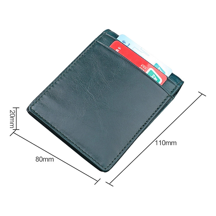 9037 Antimagnetic RFID Crazy Horse Texture Leather Wallet Billfold for Men and Women(Blue) - free shipping - PMC TechLife - Order now!