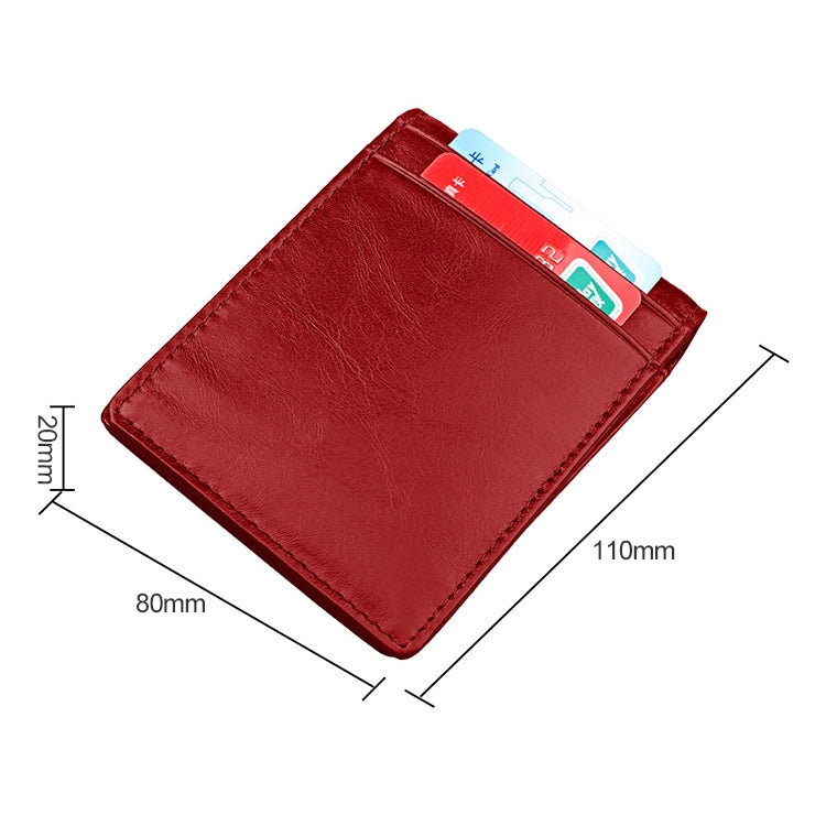 9037 Antimagnetic RFID Crazy Horse Texture Leather Wallet Billfold for Men and Women(Red) - free shipping - PMC TechLife - Order now!