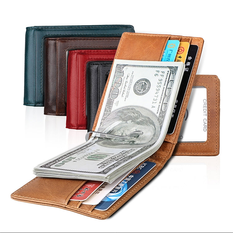 9037 Antimagnetic RFID Crazy Horse Texture Leather Wallet Billfold for Men and Women(Red) - free shipping - PMC TechLife - Order now!
