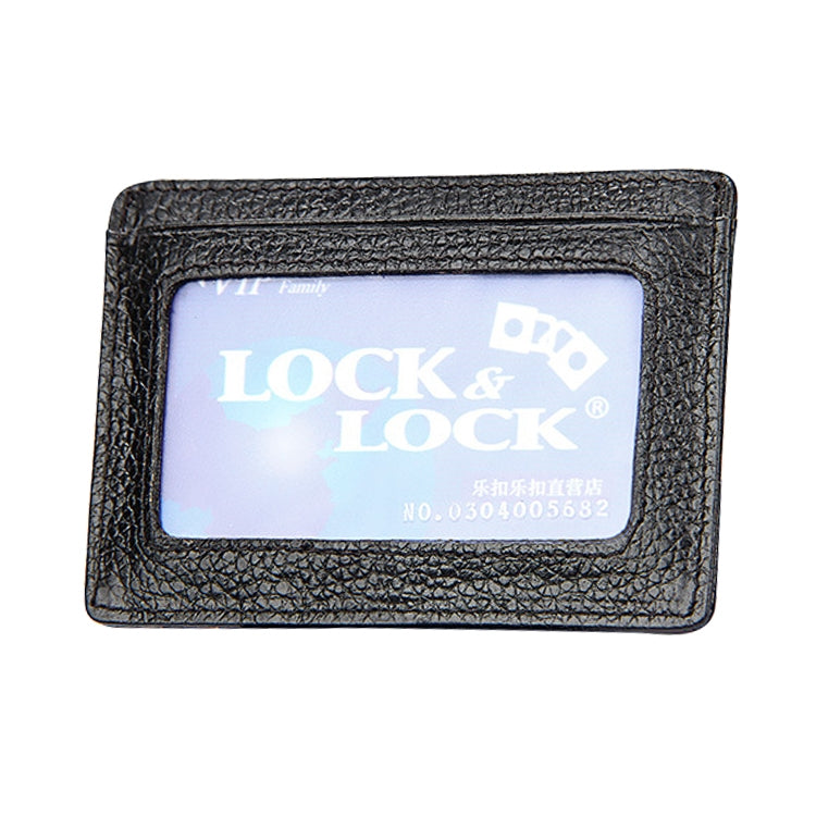KB37 Antimagnetic RFID Litchi Texture Leather Card Holder Wallet Billfold for Men and Women (Black) - Antimagnetic RFID Package by PMC TechLife | Online Shopping South Africa | PMC TechLife | Buy Now Pay Later Mobicred