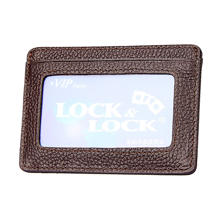 KB37 Antimagnetic RFID Litchi Texture Leather Card Holder Wallet Billfold for Men and Women (Coffee) - Antimagnetic RFID Package by PMC TechLife | Online Shopping South Africa | PMC TechLife | Buy Now Pay Later Mobicred