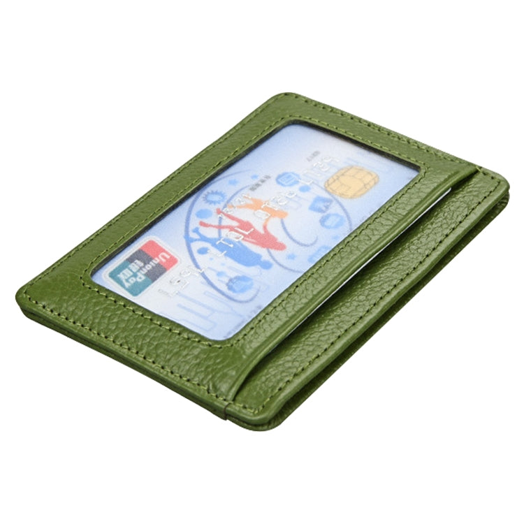 KB37 Antimagnetic RFID Litchi Texture Leather Card Holder Wallet Billfold for Men and Women (Green) - Antimagnetic RFID Package by PMC TechLife | Online Shopping South Africa | PMC TechLife | Buy Now Pay Later Mobicred