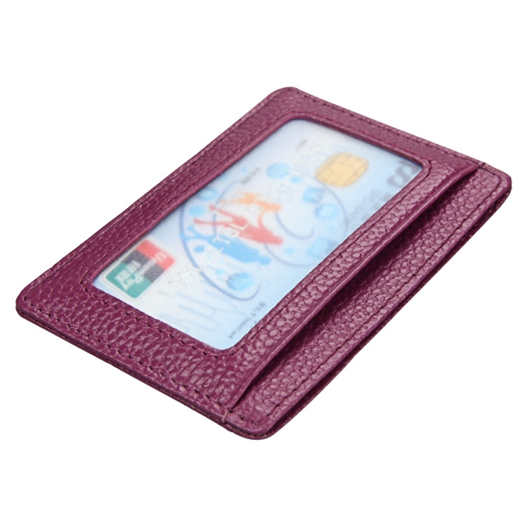 KB37 Antimagnetic RFID Litchi Texture Leather Card Holder Wallet Billfold for Men and Women (Purple) - Antimagnetic RFID Package by PMC TechLife | Online Shopping South Africa | PMC TechLife | Buy Now Pay Later Mobicred