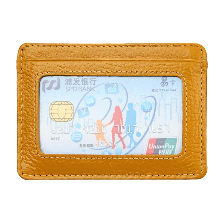 KB37 Antimagnetic RFID Litchi Texture Leather Card Holder Wallet Billfold for Men and Women (Yellow) - Antimagnetic RFID Package by PMC TechLife | Online Shopping South Africa | PMC TechLife | Buy Now Pay Later Mobicred