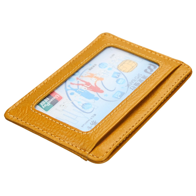 KB37 Antimagnetic RFID Litchi Texture Leather Card Holder Wallet Billfold for Men and Women (Yellow) - Antimagnetic RFID Package by PMC TechLife | Online Shopping South Africa | PMC TechLife | Buy Now Pay Later Mobicred