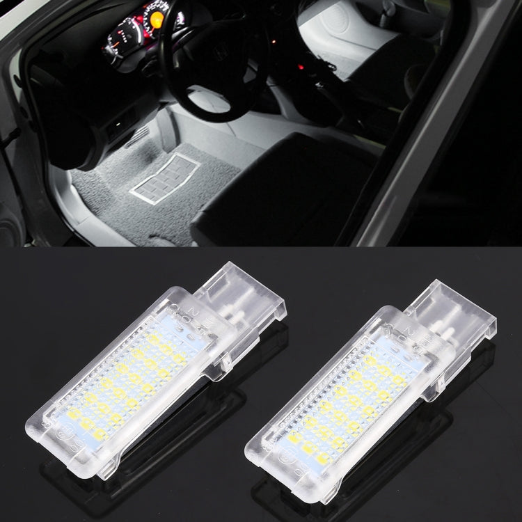 2 PCS DC12V / 1.5W / 6000K / 100LM Car Foot Nest Lights Footwell Lamp Seat Lamp 18LEDs SMD-3528 Lamps for Volkswagen(White Light) - Atmosphere lights by PMC TechLife | Online Shopping South Africa | PMC TechLife