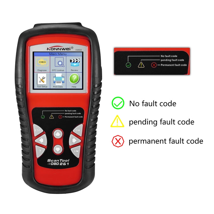 KONNWEI KW830 OBDII / CAN Car Auto Diagnostic Scan Tools  Auto Scan Adapter Scan Tool  Supports 8 Languages and 6 Protocols (Can Also Detect Battery and Voltage, Only Detect 12V Gasoline Car) - free shipping - PMC TechLife - Order now!