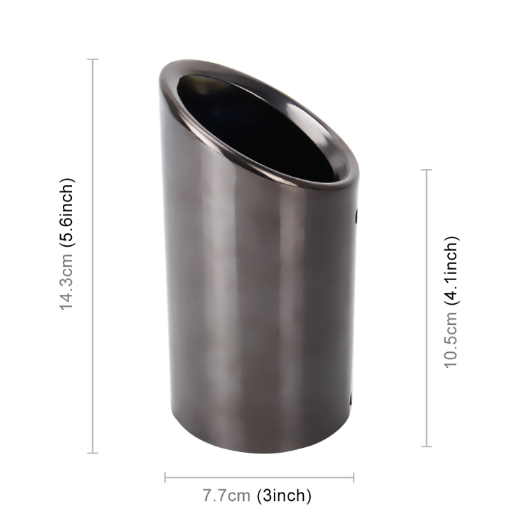 2 PCS Car Styling Stainless Steel Exhaust Tail Muffler Tip Pipe for VW Volkswagen 1.8T/2T Swept Volume, Audi A1/A3/A4L/Q3/Q5(Black) - Exhaust Pipes by PMC TechLife | Online Shopping South Africa | PMC TechLife
