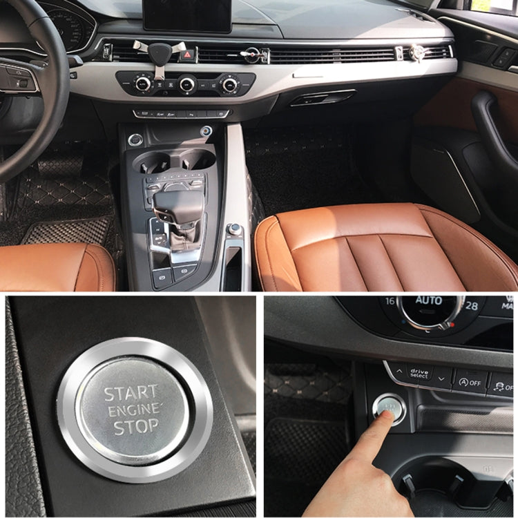Car Engine Start Key Push Button Ring Trim Aluminum Alloy Sticker Decoration for Audi(Silver) - free shipping - PMC TechLife - Order now!