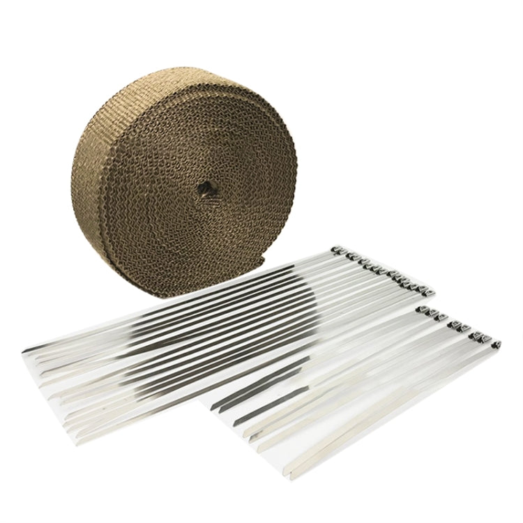 15m Titanium Gold Exhaust Wrap Auto Motor Exhaust Heat Shield Wrap Heat Resistant Wrap - free shipping - PMC TechLife - Order now!
