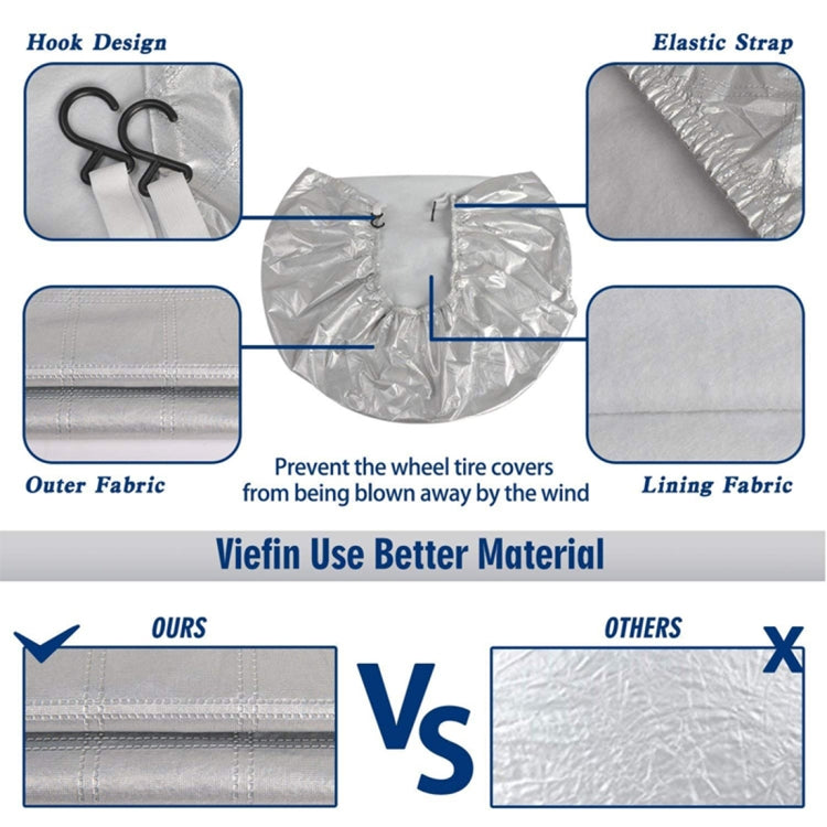 4 PCS Car Auto Wheel Tire Covers, Suitable for The Tire up to 29 inch - free shipping - PMC TechLife - Order now!