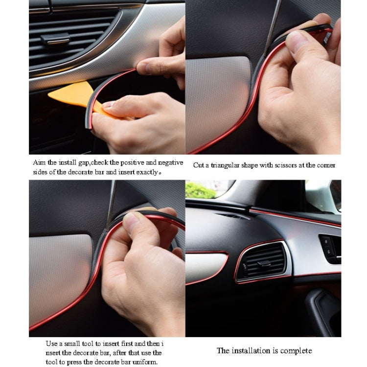 5m Flexible Trim For DIY Automobile Car Interior Moulding Trim Decorative Line Strip with Film Scraper(Blue) - free shipping - PMC TechLife - Order now!