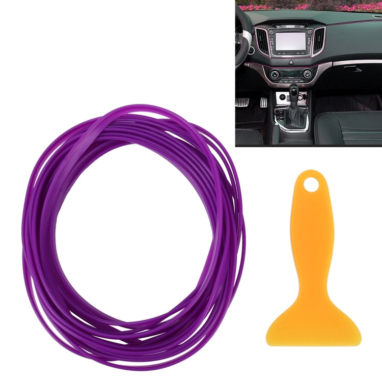 5m Flexible Trim For DIY Automobile Car Interior Moulding Trim Decorative Line Strip with Film Scraper(Purple) - free shipping - PMC TechLife - Order now!