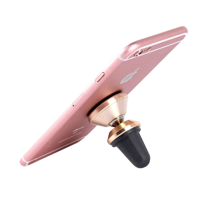 Universal Magnetic Car Air Vent Mount Phone Holder, For iPhone, Samsung, Huawei, Xiaomi, HTC and Other Smartphones(Gold) - Car Holders by PMC TechLife | Online Shopping South Africa | PMC TechLife