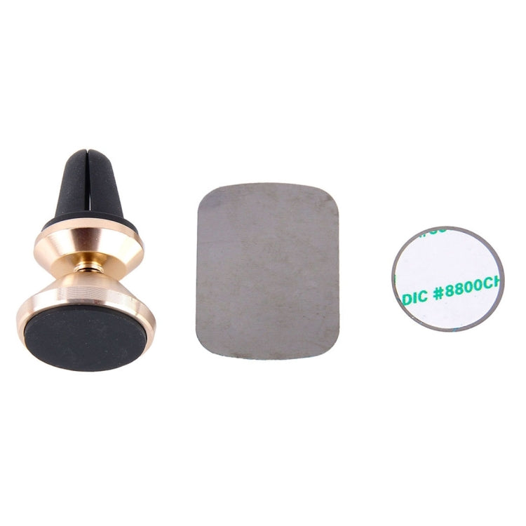 Universal Magnetic Car Air Vent Mount Phone Holder, For iPhone, Samsung, Huawei, Xiaomi, HTC and Other Smartphones(Gold) - Car Holders by PMC TechLife | Online Shopping South Africa | PMC TechLife