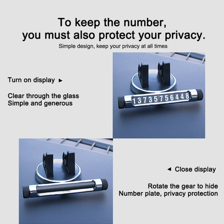 Multi-function Car Instrument Panel Mobile Phone Holder Temporary Parking Card(Black) - Car Holders by PMC TechLife | Online Shopping South Africa | PMC TechLife