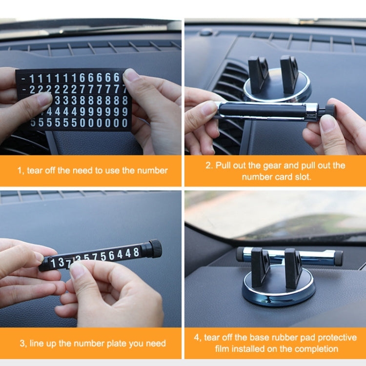 Multi-function Car Instrument Panel Mobile Phone Holder Temporary Parking Card(Black) - Car Holders by PMC TechLife | Online Shopping South Africa | PMC TechLife