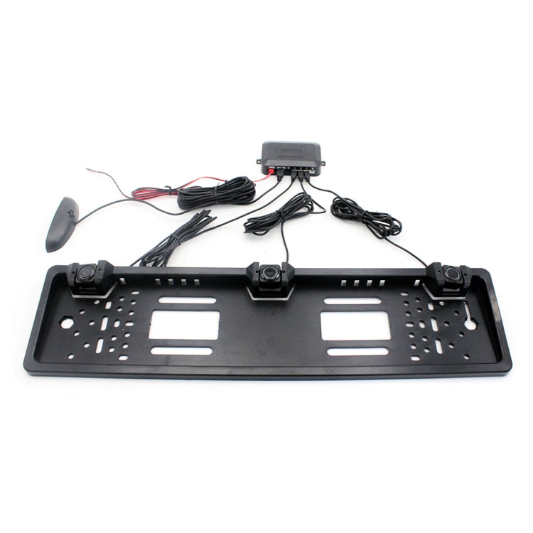 PZ300L Europe Car License Plate Frame Parking Sensors Reversing Radar with 3 Radar Detector - Rear View Cameras by PMC TechLife | Online Shopping South Africa | PMC TechLife