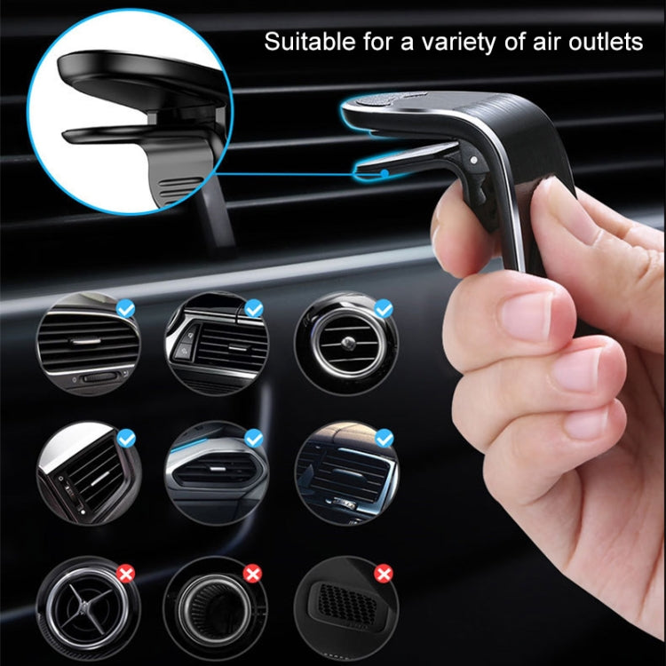 Car Metal Magnetic Air Outlet Mobile Phone Holder Bracket(Gold) - Car Holders by PMC TechLife | Online Shopping South Africa | PMC TechLife
