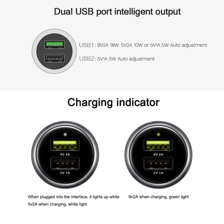 Original Huawei CP31 18W Max Dual USB Port Fast Charging Car Charger (Grey) - free shipping - PMC TechLife - Order now!