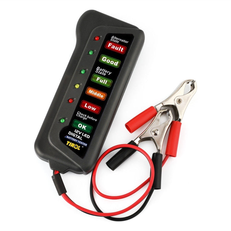 TIROL T16897 12V Auto Car Digital Battery Alternator Tester 6 LED Lights Display - Code Readers & Scan Tools by PMC TechLife | Online Shopping South Africa | PMC TechLife
