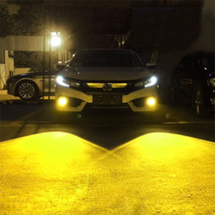 2 PCS H11 / H8 DC12V-24V / 12W / 3000K / 800LM 12LEDs SMD-3030 Car LED Fog Light (Yellow Light) - Fog / Driving Lights by PMC TechLife | Online Shopping South Africa | PMC TechLife