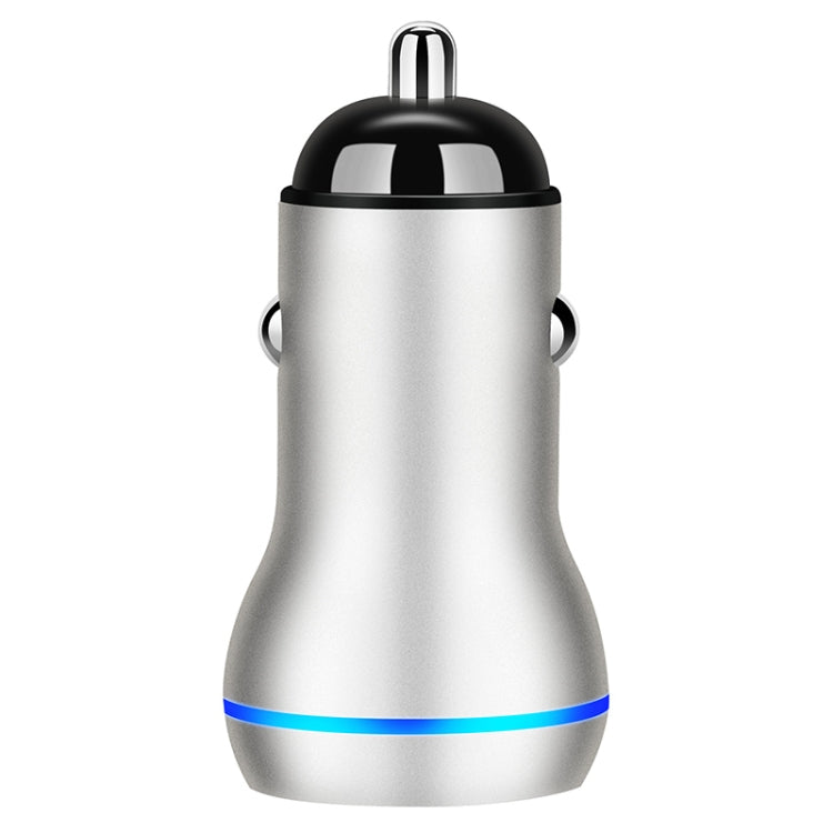 ACC-580 PD 40W Dual Type-C / USB-C Ports Fast Charging Car Charger(Silver) - Car Charger by PMC TechLife | Online Shopping South Africa | PMC TechLife