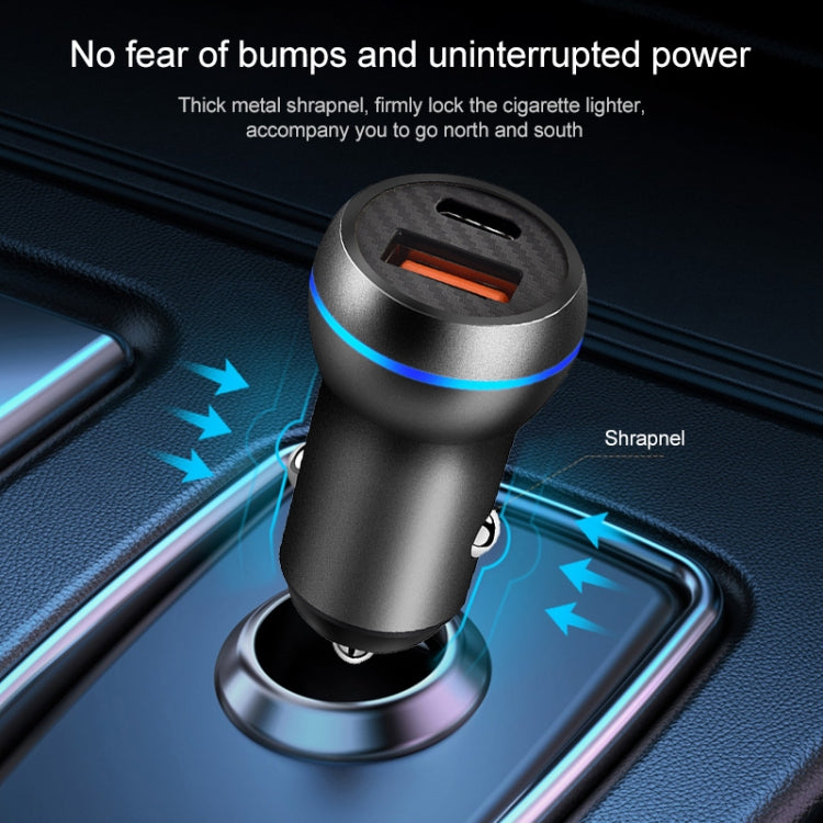 ACC-581 PD 20W + QC3.0 Type-C / USB-C + USB Fast Charging Car Charger (Black) - Car Charger by PMC TechLife | Online Shopping South Africa | PMC TechLife