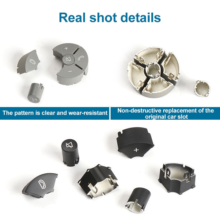 1 Pair Car Steering Wheel Switch Buttons Panel for Mercedes-Benz W204 2007-2014, Left Driving(Brown) - Car Switches by PMC TechLife | Online Shopping South Africa | PMC TechLife