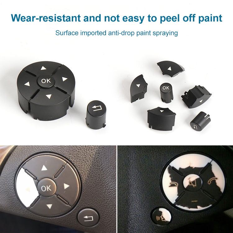 1 Pair Car Steering Wheel Switch Buttons Panel for Mercedes-Benz W204 2007-2014, Left Driving(Brown) - Car Switches by PMC TechLife | Online Shopping South Africa | PMC TechLife