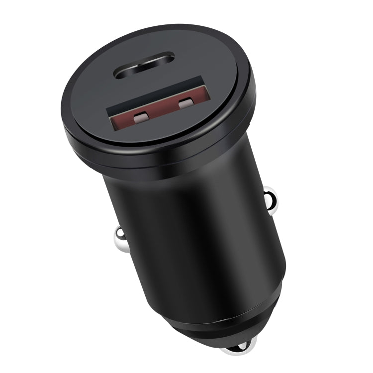 PD 20W USB-C / Type-C + QC 3.0 USB Interface Fast Charging Car Charger (Black) - Car Charger by PMC TechLife | Online Shopping South Africa | PMC TechLife