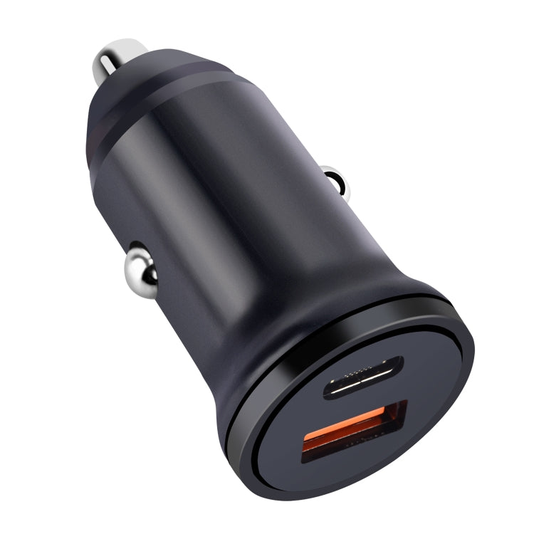PD 20W USB-C / Type-C + QC 3.0 USB Interface Fast Charging Car Charger (Black) - Car Charger by PMC TechLife | Online Shopping South Africa | PMC TechLife