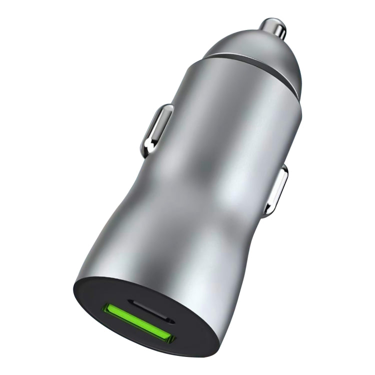 20W PD+22.5W USB Ports Car Charger, Compatible with Android and IOS (Grey) - Car Charger by PMC TechLife | Online Shopping South Africa | PMC TechLife