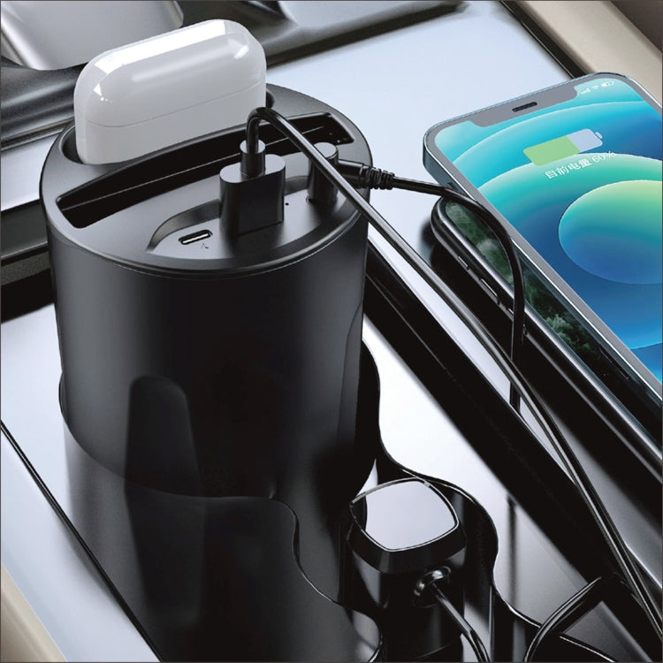 X13A 4 in 1 Car QI Standard Charging Cup Wireless Fast Charger - Car Charger by PMC TechLife | Online Shopping South Africa | PMC TechLife