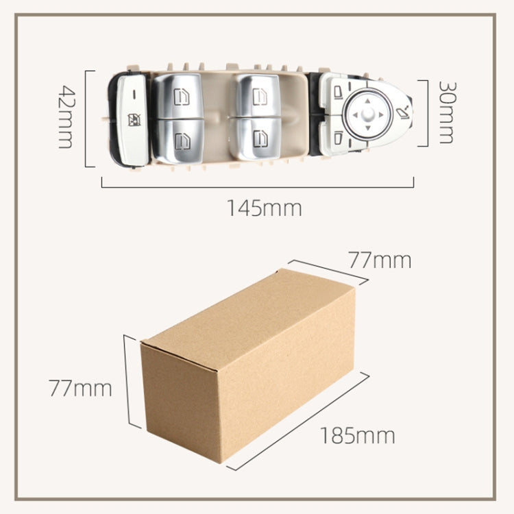 Car Auto Electronic Window Master Control Switch Button for Mercedes-Benz C Class W205 2015-2021 (Beige) - Car Switches by PMC TechLife | Online Shopping South Africa | PMC TechLife