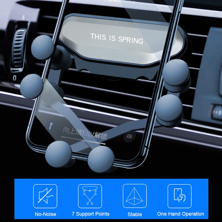 Car Air Outlet Six-claw Gravity Mobile Phone Holder Bracket (Red) - Car Holders by PMC TechLife | Online Shopping South Africa | PMC TechLife