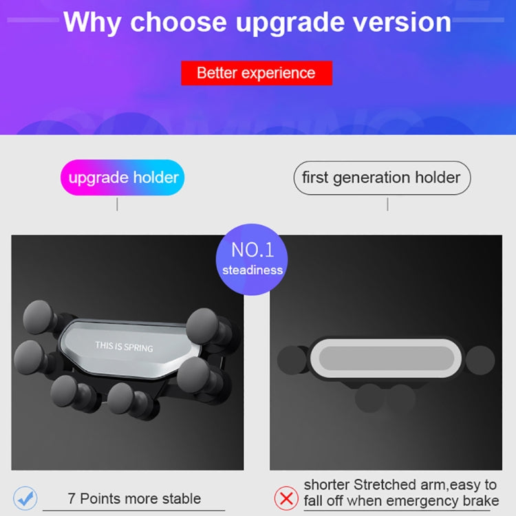 Car Air Outlet Six-claw Gravity Mobile Phone Holder Bracket (Red) - Car Holders by PMC TechLife | Online Shopping South Africa | PMC TechLife