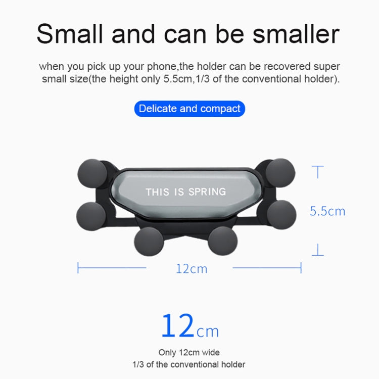 Car Air Outlet Six-claw Gravity Mobile Phone Holder Bracket (Silver) - Car Holders by PMC TechLife | Online Shopping South Africa | PMC TechLife